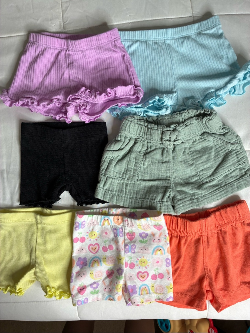 Garanimals 3-6M Baby Girl Shorts Bundle - 7 Pcs